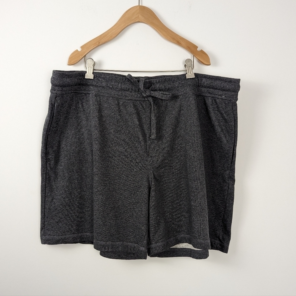 Pierre Cardin Men's Charcoal Textured Cotton-Blend Shorts  Comfort Fit, Size XXL